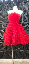 Load image into Gallery viewer, Georgina Chapman red flare dress               sz 10, best fit sz 8
