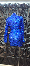 Load image into Gallery viewer, Akira blue sequin dress               sz small
