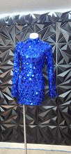 Load image into Gallery viewer, Akira blue sequin dress               sz small
