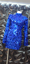 Load image into Gallery viewer, Akira blue sequin dress               sz small
