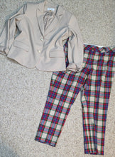 Load image into Gallery viewer, Plaid pant/tab blazer 2 piece set  sz 12P
