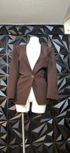 Load image into Gallery viewer, Liz Baker brown blazer                      sz 14 petite

