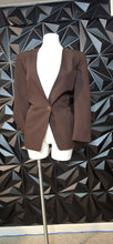 Load image into Gallery viewer, Liz Baker brown blazer                      sz 14 petite
