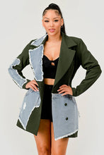 Load image into Gallery viewer, Athina Denim Mix Casual Blazer
