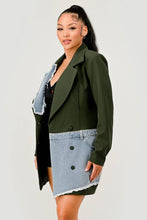 Load image into Gallery viewer, Athina Denim Mix Casual Blazer
