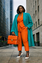 Load image into Gallery viewer, Ashley Scott open front coat             sz untagged, fitting xl-2x
