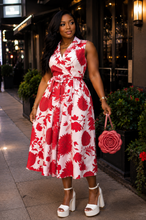 Load image into Gallery viewer, Jessica Howard floral vintage style dress            sz 8, best fit sz 6
