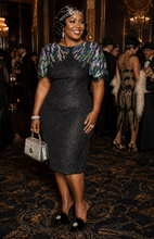 Load image into Gallery viewer, Stenay vintage beaded and sequin dress            sz 20, best fitting sz 18
