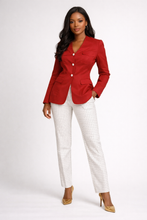 Load image into Gallery viewer, Box print pant/ red blazer Set 2  sz 10
