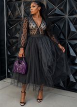 Load image into Gallery viewer, Black tulle skirt/polka dot 2 piece set         sz med-10
