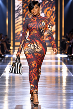 Load image into Gallery viewer, Tiger dress                     sz med, fitting sm/med

