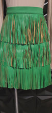 Load and play video in Gallery viewer, Jade by Jane leather fringe skirt          sz 2x
