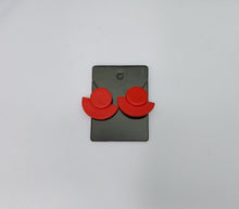 Load image into Gallery viewer, Red earrings  (pierced pair)
